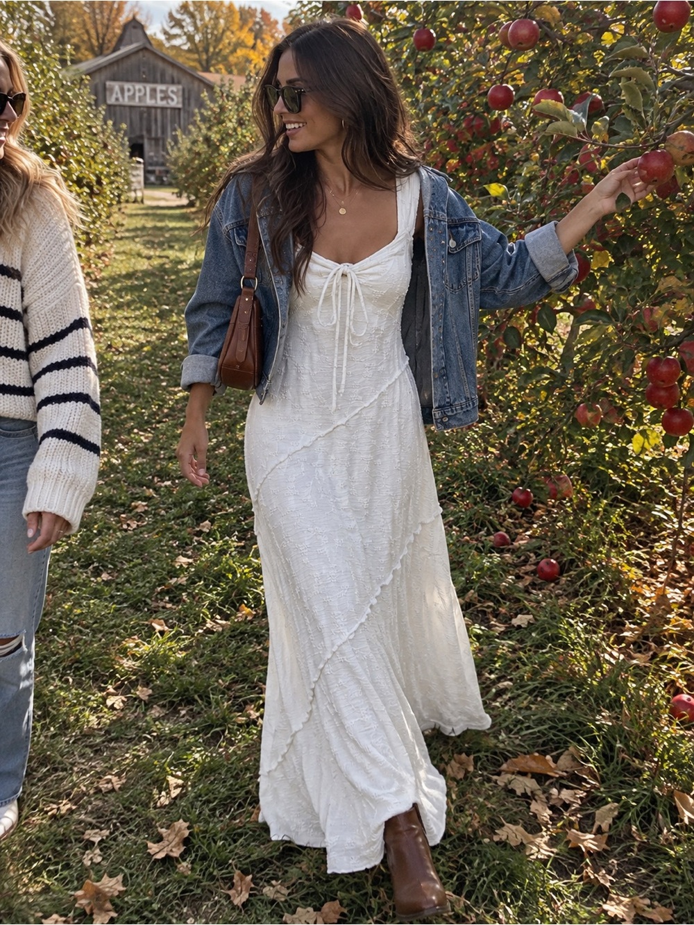 See You Monday White Textured Tie Front Maxi Dress 90s Romantic